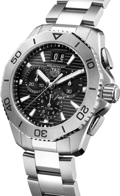 TAG Heuer,Aquaracer 40mm,40mm,Stainless Steel,Black,Quartz,Chronograph,Day,CBP1110,CBP1110.BA0627