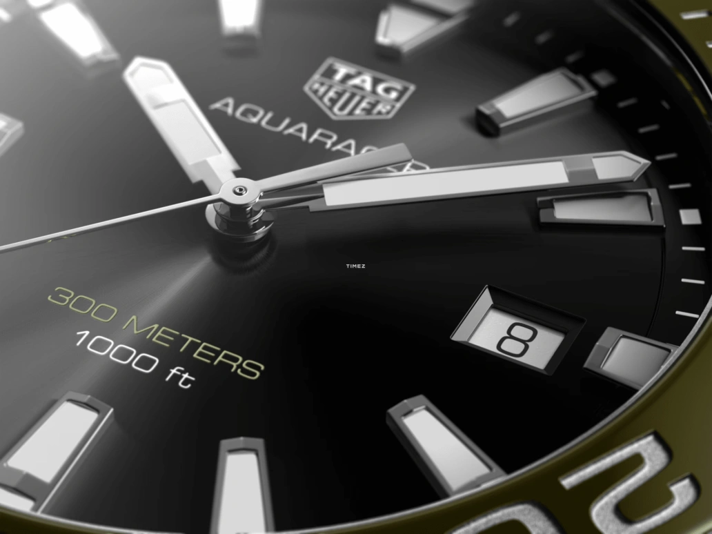 TAG Heuer,Aquaracer 43mm,43mm,Stainless Steel,Black,Quartz,Day,Sapphire,Crystal Glass,WAY101L,WAY101L.FC8222