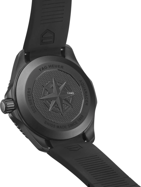 TAG Heuer,Aquaracer 40mm,40mm,Stainless Steel,Carbon,Black,Quartz,Day,Solar Charging,WBP1112,WBP1112.FT6199