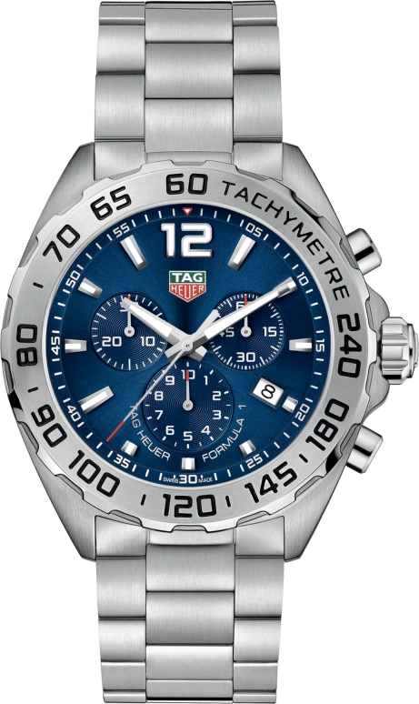 TAG Heuer,Formula 1 43mm,43mm,Stainless Steel,Blue,Quartz,Chronograph,Date,CAZ101K,CAZ101K.BA0842