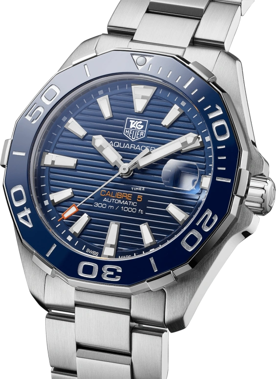 TAG Heuer,Aquaracer 41mm,41mm,Stainless Steel,Blue,Automatic,Day,42hours,WAY211C,WAY211C.BA0928
