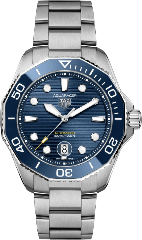 TAG Heuer,Aquaracer 43mm,43mm,Ceramic,Stainless Steel,Blue,Automatic,Chronograph,Date,WBP201B,WBP201B.BA0632