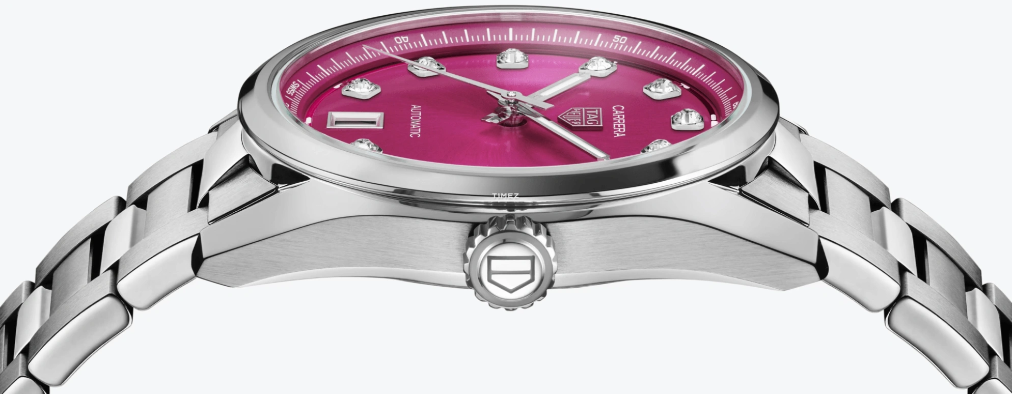 TAG Heuer,Carrera 36mm,36mm,Stainless Steel,Pink Red,Automatic,Day,46hours,WBN2318,WBN2318.BA0001