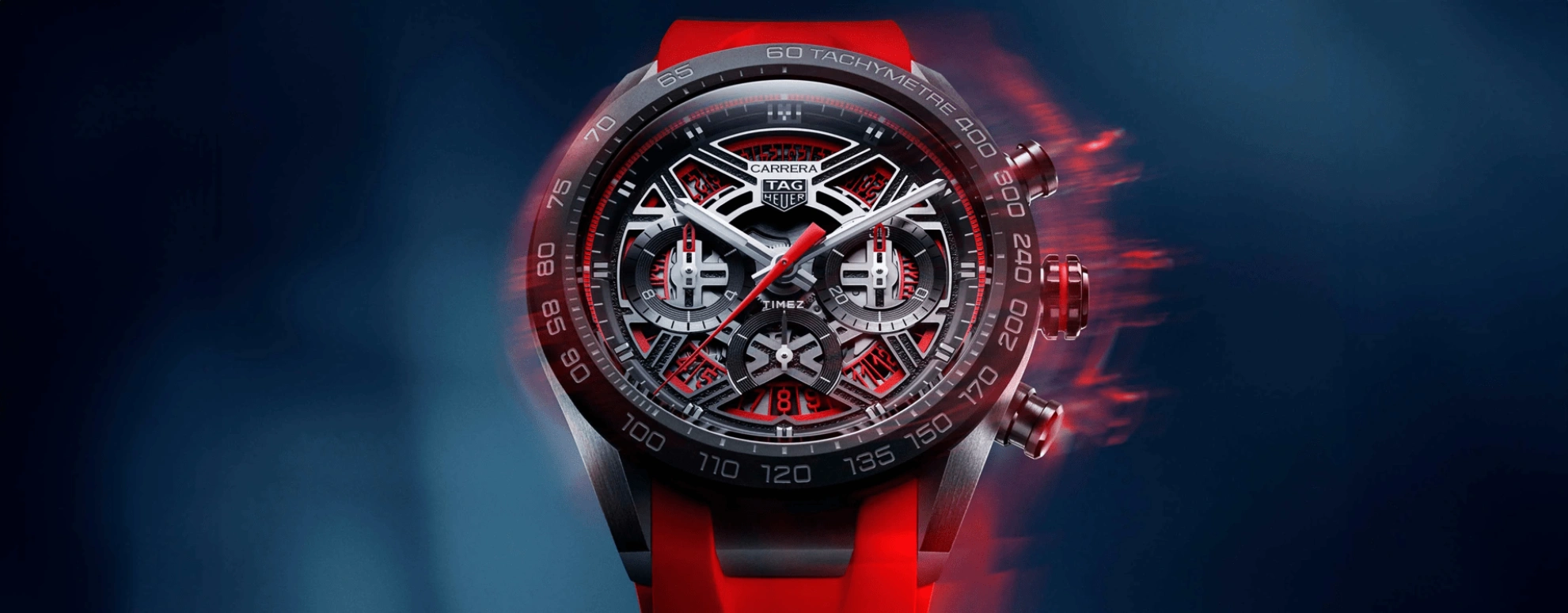 TAG Heuer,Carrera 44mm,44mm,Titanium,Skeleton,Red,Black,Automatic,Chronograph,Day,CBU2082,CBU2082.FT6275