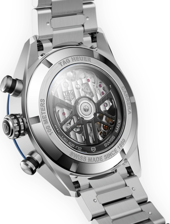 TAG Heuer,Carrera 44mm,44mm,Ceramic,Stainless Steel,Blue,Automatic,Chronograph,Date,Column Wheel,CBN2A1A,CBN2A1A.BA0643