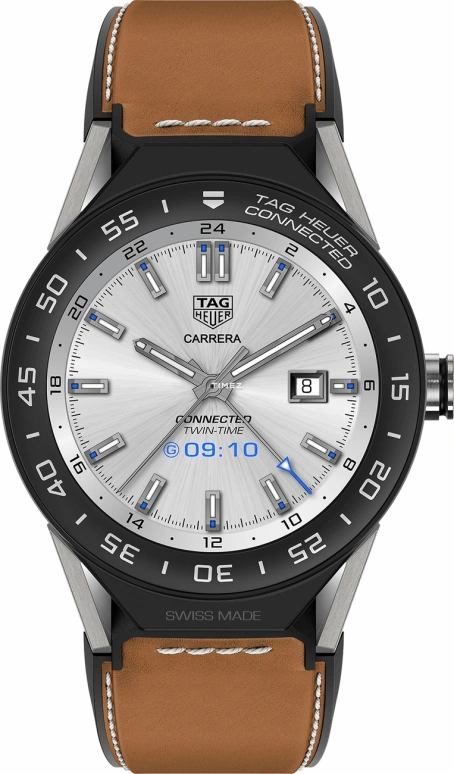 TAG Heuer,Connected Watch 45mm,45mm,Titanium,Ceramic,Black,Processor,Chronograph,Day,Connected,Smartwatch,25hours,In-house Caliber,SBF8A8001,SBF8A8001.11FT6110