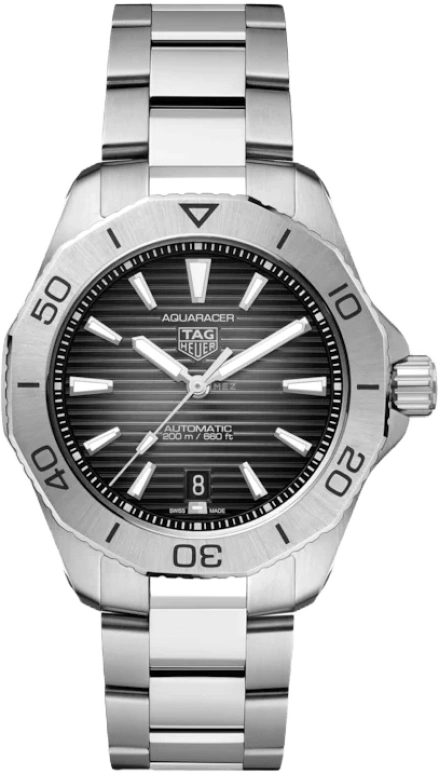 TAG Heuer,Aquaracer 40mm,40mm,Stainless Steel,Black,Automatic,Chronograph,Date,WBP2110,WBP2110.BA0627