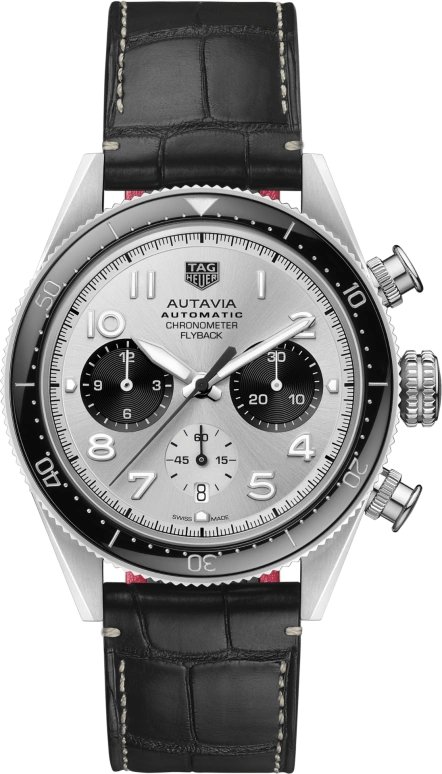 TAG Heuer,Autavia 42mm,42mm,Ceramic,Stainless Steel,Silver,Automatic,Chronograph,Date,Column Wheel,CBE511B,CBE511B.FC8279