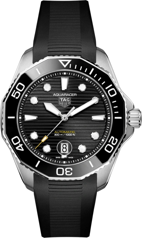 TAG Heuer,Aquaracer 43mm,43mm,Ceramic,Stainless Steel,Black,Automatic,Chronograph,Date,WBP201A,WBP201A.FT6197