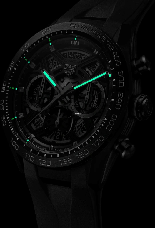 TAG Heuer,Carrera 44mm,44mm,Titanium,Grey,Skeleton,Automatic,Chronograph,Day,CBU2080,CBU2080.FT6272