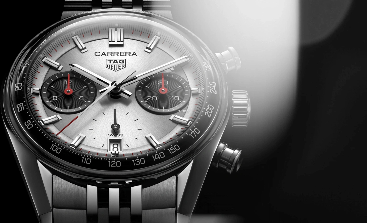 TAG Heuer,Carrera 39mm,39mm,Stainless Steel,Silver,Black,Automatic,Chronograph,Day,CBS2216,CBS2216.BA0048