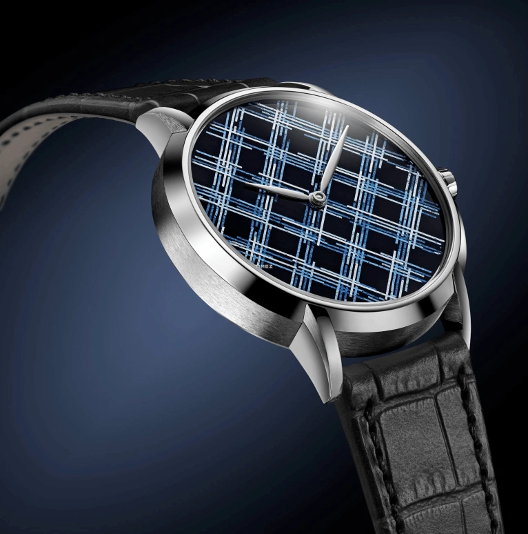 TAOS,Other 38mm,38mm,White Gold,Blue,Black,Automatic,Sapphire,Round,Tuxedo