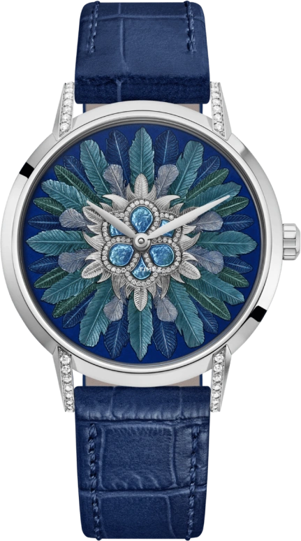 TAOS,Other 38mm,38mm,White Gold,Blue,Green,Automatic,72hours,In-house Caliber,Envol Bleu