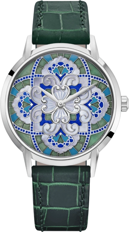 TAOS,Other 38mm,38mm,White Gold,Multi-Color,Green,Blue,Automatic,72hours,In-house Caliber,Kaleidoscope