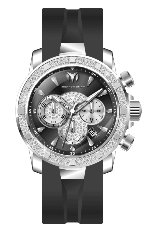 TechnoMarine,UF6 45mm,45mm,Stainless Steel,Dual,Black,Silver,Quartz,Chronograph,Day,Dule Time,TM,TM-621009