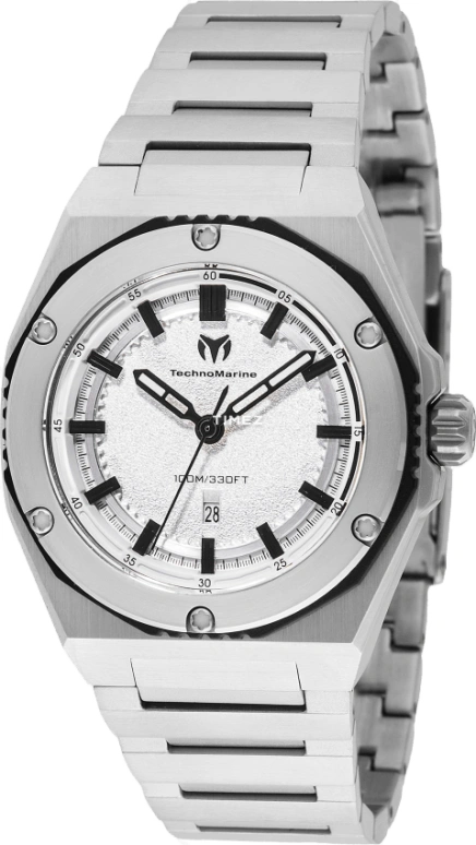 TechnoMarine,Coral 36mm,36mm,Stainless Steel,Plastic,Silver White,Quartz,Day,Hardlex,TM,TM-416043