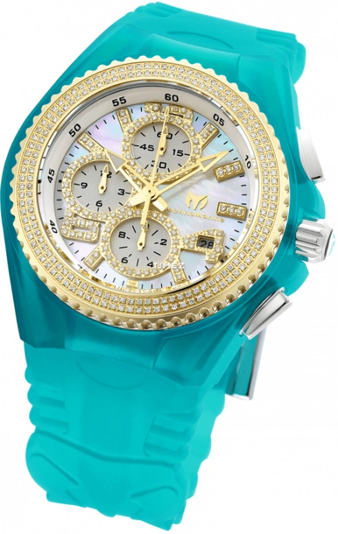 TechnoMarine,Cruise 40mm,40mm,Stainless Steel,Silicone,White,Quartz,Chronograph,Day,TM,TM-115247
