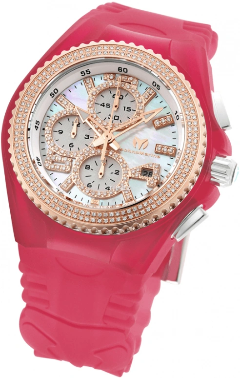 TechnoMarine,Cruise 40mm,40mm,Stainless Steel,Silicone,White,Quartz,Chronograph,Day,TM,TM-115250