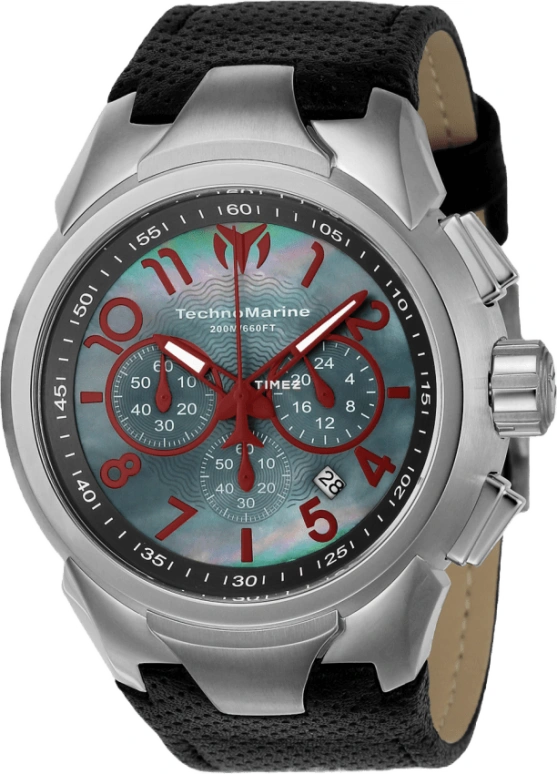 TechnoMarine,Sea 48mm,48mm,Stainless Steel,Black,Quartz,Chronograph,Day,Dule Time,TM,TM-715022
