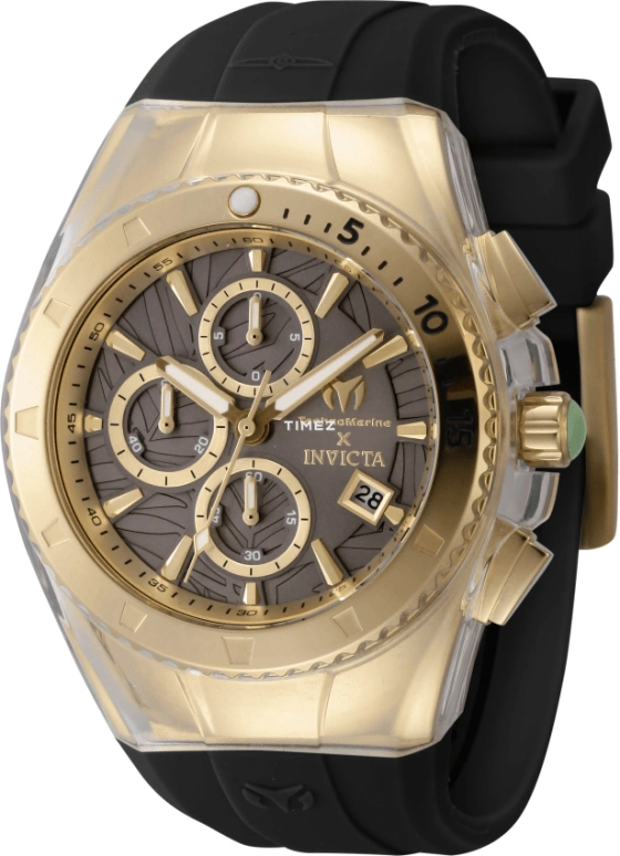 TechnoMarine,Collaborations 44.50mm,44.50mm,Stainless Steel,Silicone,Grey,Quartz,Chronograph,Day,TM,TM-122005