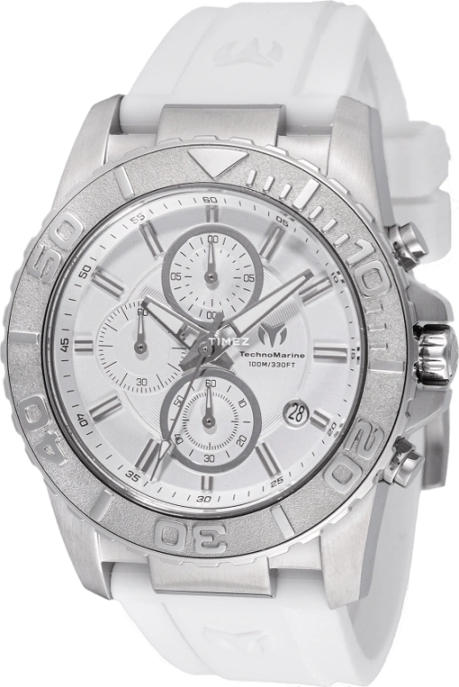TechnoMarine,Sea 45mm,45mm,Stainless Steel,White,Quartz,Chronograph,Day,TM,TM-725006