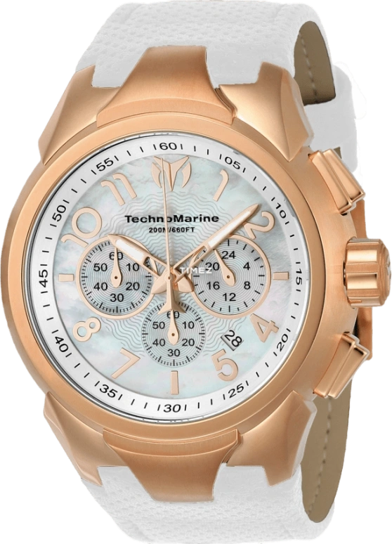 TechnoMarine,Sea 48mm,48mm,Stainless Steel,White,Quartz,Chronograph,Day,Dule Time,TM,TM-715024