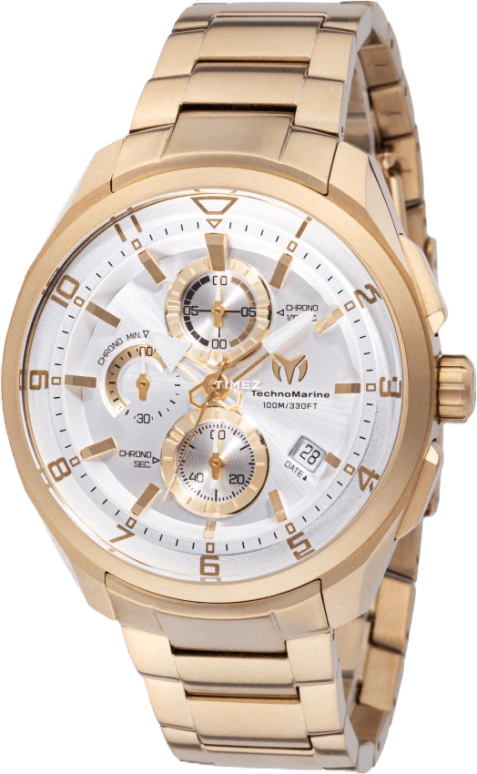 TechnoMarine,Ocean 44mm,44mm,Stainless Steel,Silver,Quartz,Chronograph,Day,TM,TM-318118