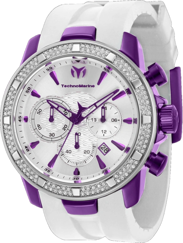 TechnoMarine,UF6 45mm,45mm,Stainless Steel,White,Quartz,Chronograph,Day,Dule Time,TM,TM-621020