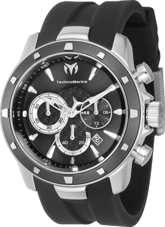 TechnoMarine,UF6 45mm,45mm,Stainless Steel,Black,Quartz,Chronograph,Day,Dule Time,TM,TM-621000