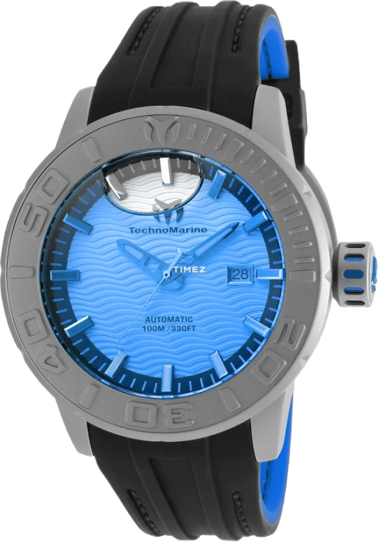 TechnoMarine,Reef 45mm,45mm,Titanium,Blue,White,Automatic,Day,41hours,TM,TM-516006