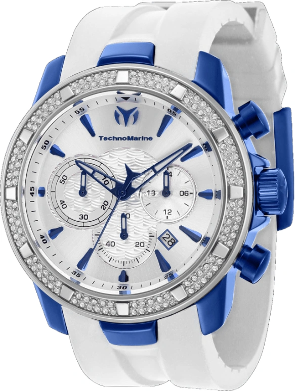 TechnoMarine,UF6 45mm,45mm,Stainless Steel,White,Quartz,Chronograph,Day,Dule Time,TM,TM-621021