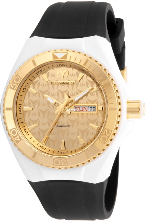 TechnoMarine,Cruise 40mm,40mm,Stainless Steel,Yellow Gold,Gold,Quartz,Date,Day,TM,TM-115061