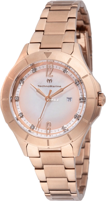 TechnoMarine,Luna 33mm,33mm,Stainless Steel,White,Quartz,Day,Hardlex,TM,TM-826002