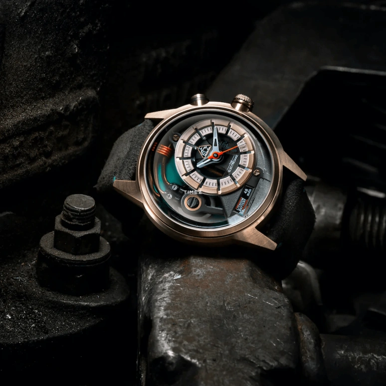 THE ELECTRICIANZ,Other 45mm,45mm,Stainless Steel,Rose Gold,Quartz,Hardlex,Round,ZZ,ZZ-A3C/04