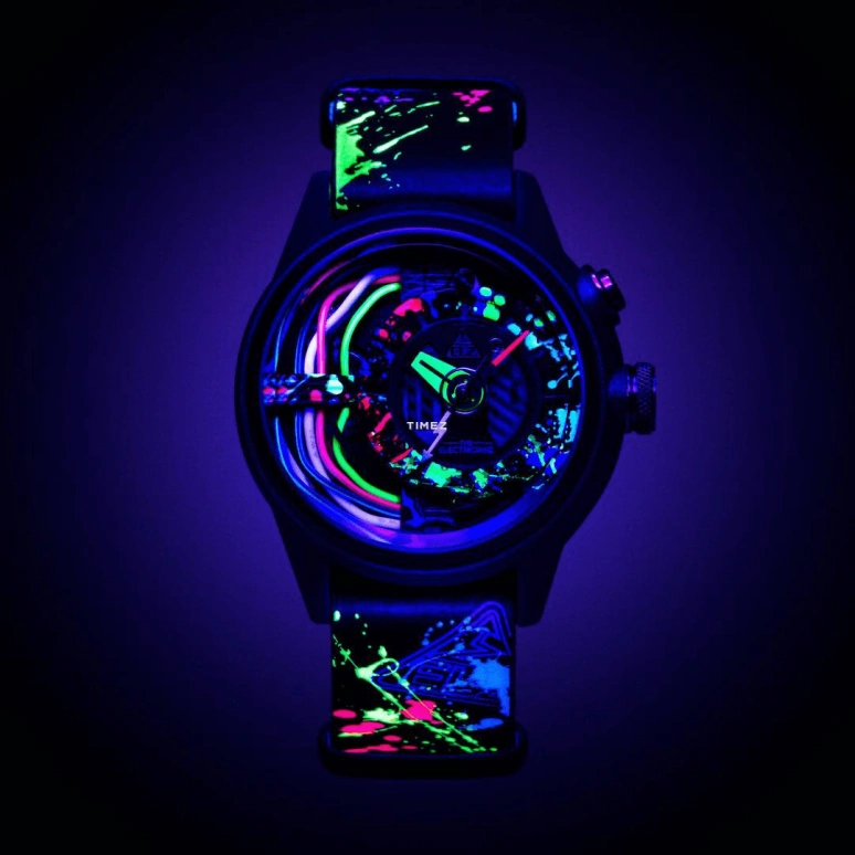 THE ELECTRICIANZ,Other 42mm,42mm,Stainless Steel,Carbon,Multi-Color,Quartz,Glass,Round,ZZ,ZZ-A1A/08
