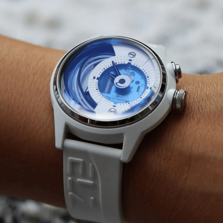 THE ELECTRICIANZ,Other 42mm,42mm,Stainless Steel,Ceramic,nylon,White,Blue,Quartz,Hardlex,Round,ZZ,ZZ-A1C/11-CRW