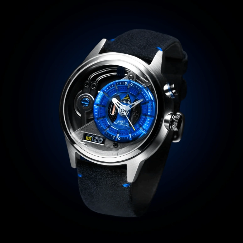 THE ELECTRICIANZ,Other 45mm,45mm,Stainless Steel,Blue,Quartz,Hardlex,Crystal Glass,Round,ZZ,ZZ-A3C/02-CLB