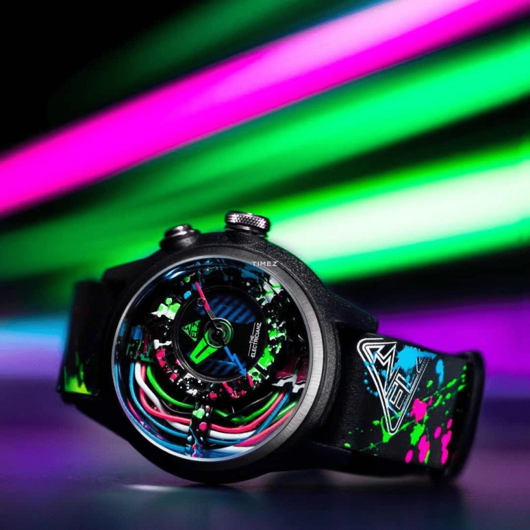 THE ELECTRICIANZ,Other 42mm,42mm,Stainless Steel,Carbon,Multi-Color,Quartz,Glass,Round,ZZ,ZZ-A1A/08