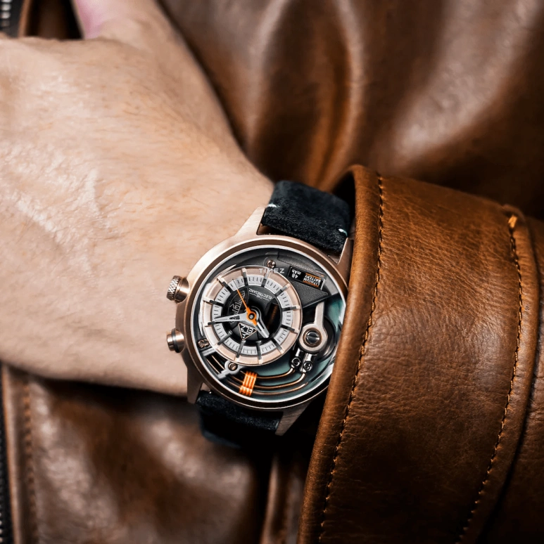 THE ELECTRICIANZ,Other 45mm,45mm,Stainless Steel,Rose Gold,Quartz,Hardlex,Round,ZZ,ZZ-A3C/04