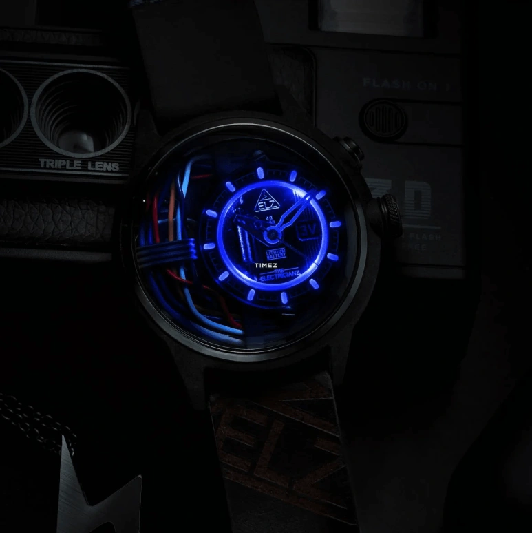 THE ELECTRICIANZ,Other 45mm,45mm,Stainless Steel,Carbon,Black,Quartz,Glass,Round,ZZ,ZZ-A1A/03