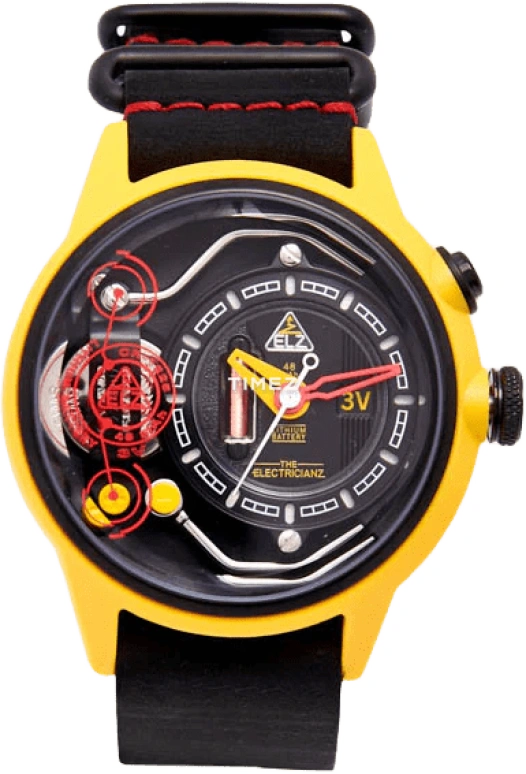 THE ELECTRICIANZ,Other 45mm,45mm,Stainless Steel,Black,Quartz,Glass,Round,ZZ,ZZ-A1A/01