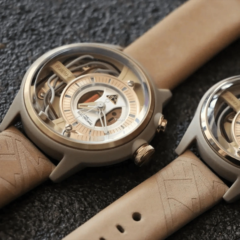 THE ELECTRICIANZ,Other 45mm,45mm,Stainless Steel,nylon,Sand,Silver,Quartz,Hardlex,Round,ZZ,ZZ-A1C/09-CLK