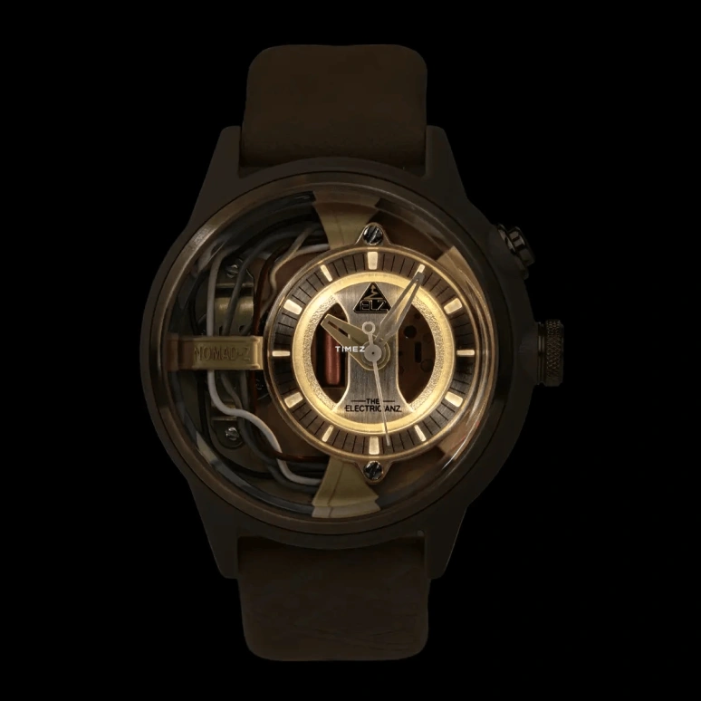 THE ELECTRICIANZ,Other 42mm,42mm,Stainless Steel,nylon,Sand,Silver,Quartz,Hardlex,Round,ZZ,ZZ-A1C/10-CLE