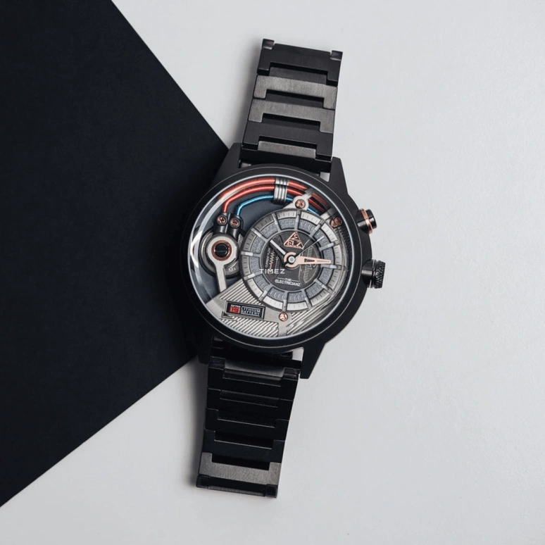 THE ELECTRICIANZ,Other 45mm,45mm,Stainless Steel,Black,Quartz,Hardlex,Round,ZZ,ZZ-A3C/05-MSD