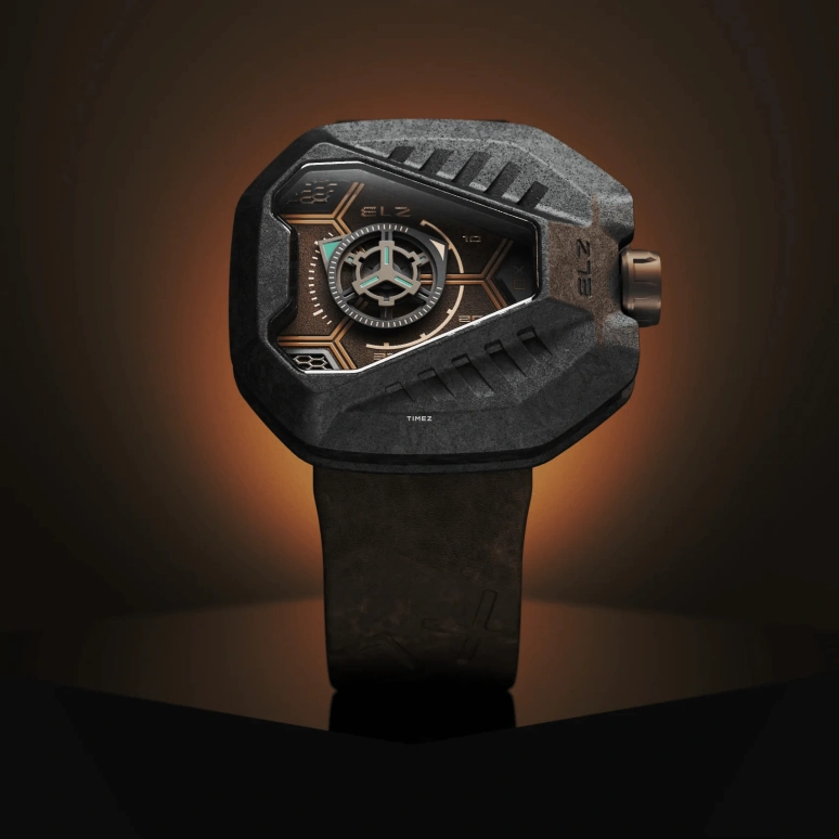 THE ELECTRICIANZ,Other 44.50x48.25mm,44.50x48.25mm,Carbon,Stainless Steel,Brown,Automatic,Hardlex,Octagon,ZZ,ZZ-D2C/03-CLC