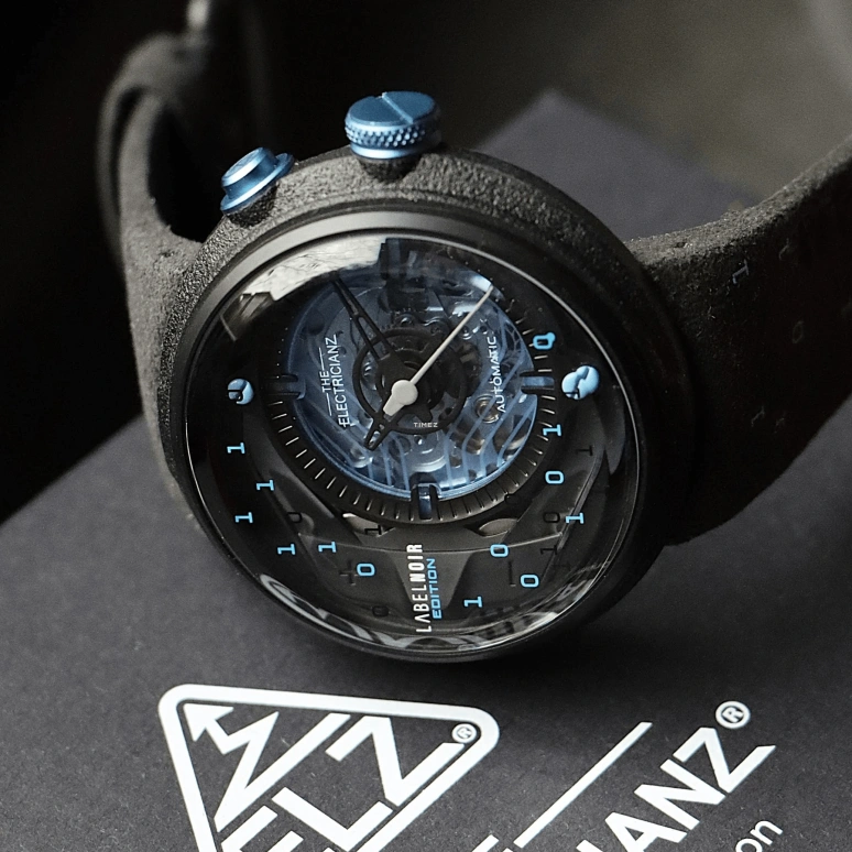 THE ELECTRICIANZ,Other 46mm,46mm,Stainless Steel,nylon,Black,Blue,Automatic,42hours,Hardlex,ZZ,ZZ-D1C/01-CLD