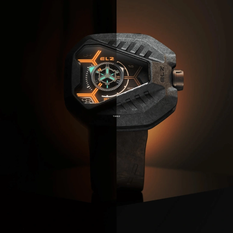 THE ELECTRICIANZ,Other 44.50x48.25mm,44.50x48.25mm,Carbon,Stainless Steel,Brown,Automatic,Hardlex,Octagon,ZZ,ZZ-D2C/03-CLC