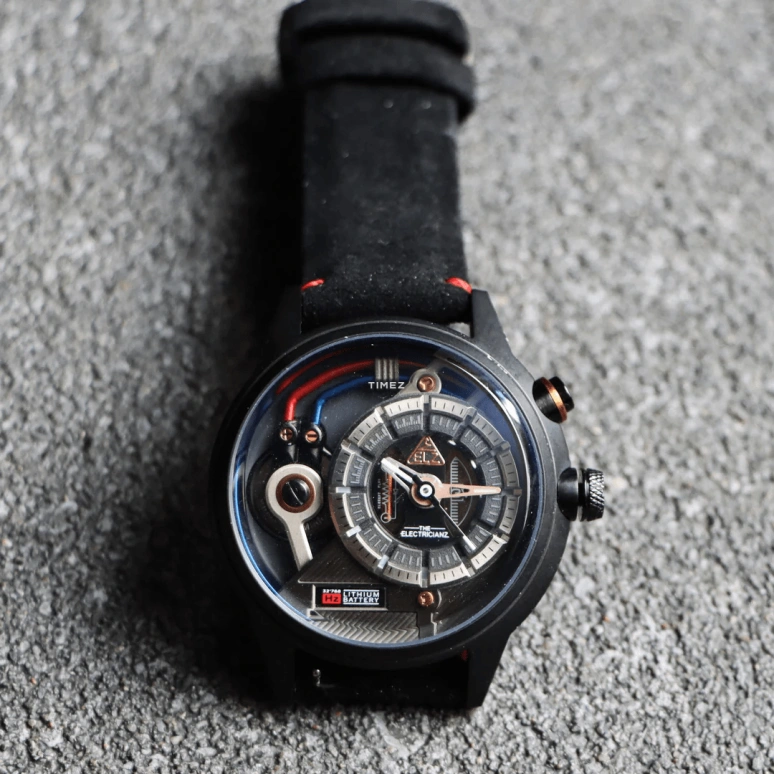 THE ELECTRICIANZ,Other 45mm,45mm,Stainless Steel,Black,Quartz,Hardlex,Round,ZZ,ZZ-A3C/05-CLD