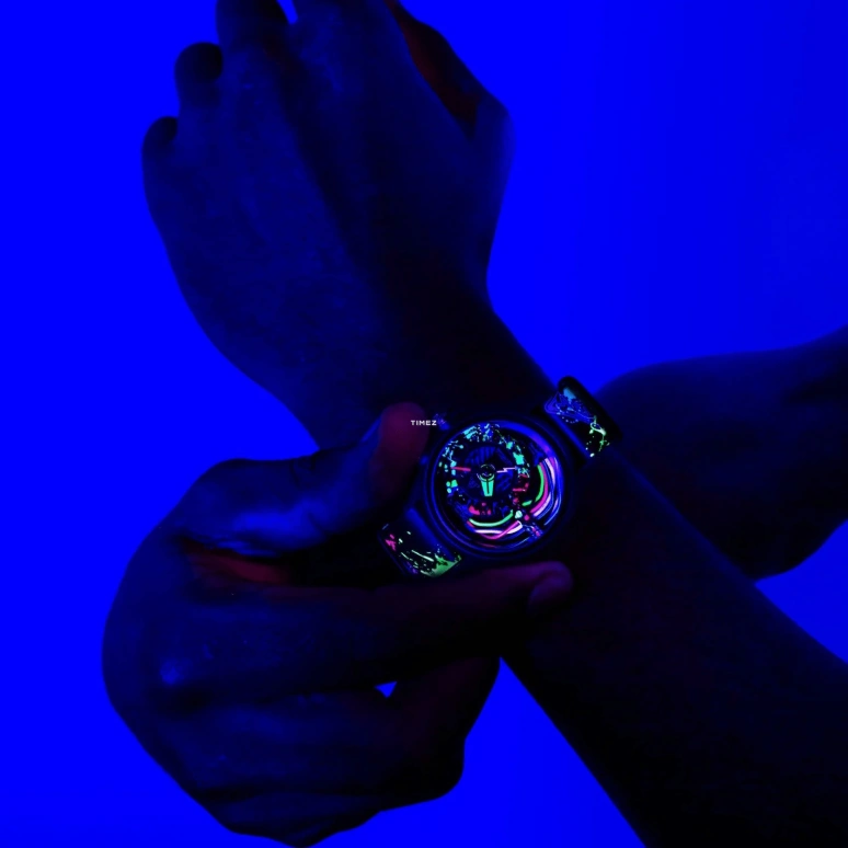 THE ELECTRICIANZ,Other 42mm,42mm,Stainless Steel,Carbon,Multi-Color,Quartz,Glass,Round,ZZ,ZZ-A1A/08