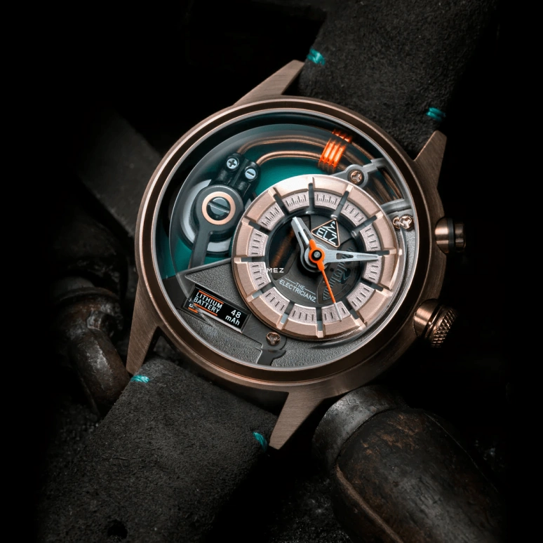 THE ELECTRICIANZ,Other 45mm,45mm,Stainless Steel,Rose Gold,Quartz,Hardlex,Round,ZZ,ZZ-A3C/04